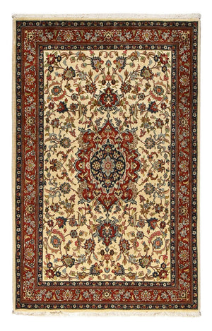 Persisk matta - Ghom - Kunglig - 202 x 131 cm - ljusbeige