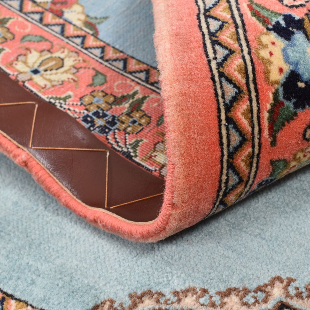 Persisk matta - Ghom - 117 x 80 cm - ljusblå