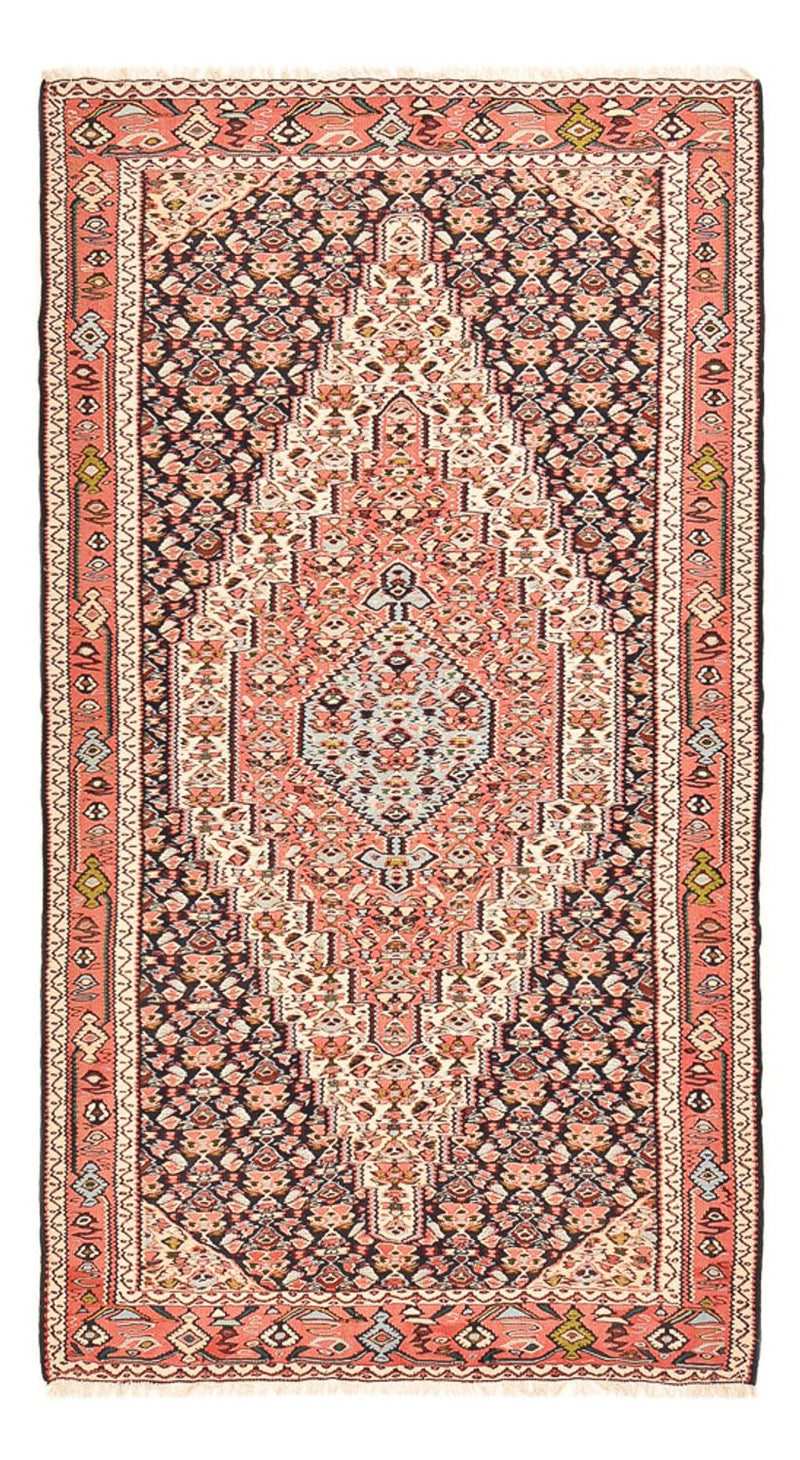 Kelim Carpet - orientalisk matta - 238 x 132 cm - mörk beige