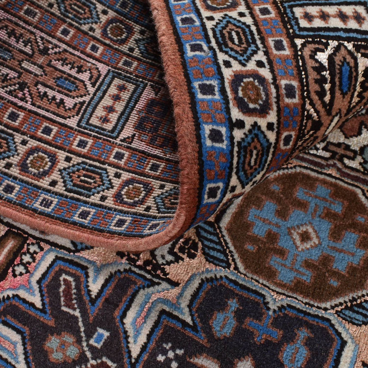 Persisk matta - Nomadic - 200 x 136 cm - mörkgrå