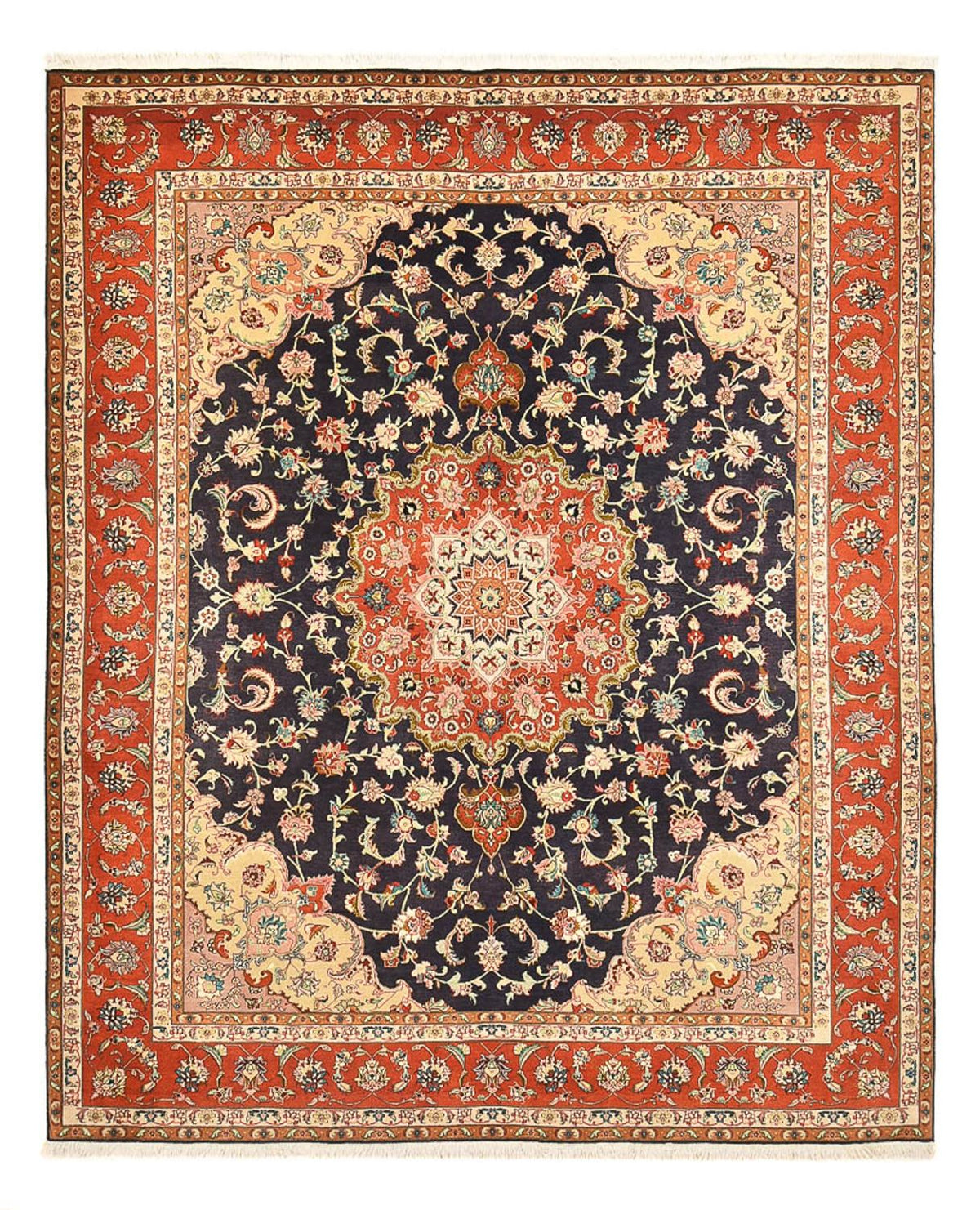 Persisk matta - Tabriz - Royal - 255 x 205 cm - mörkblå