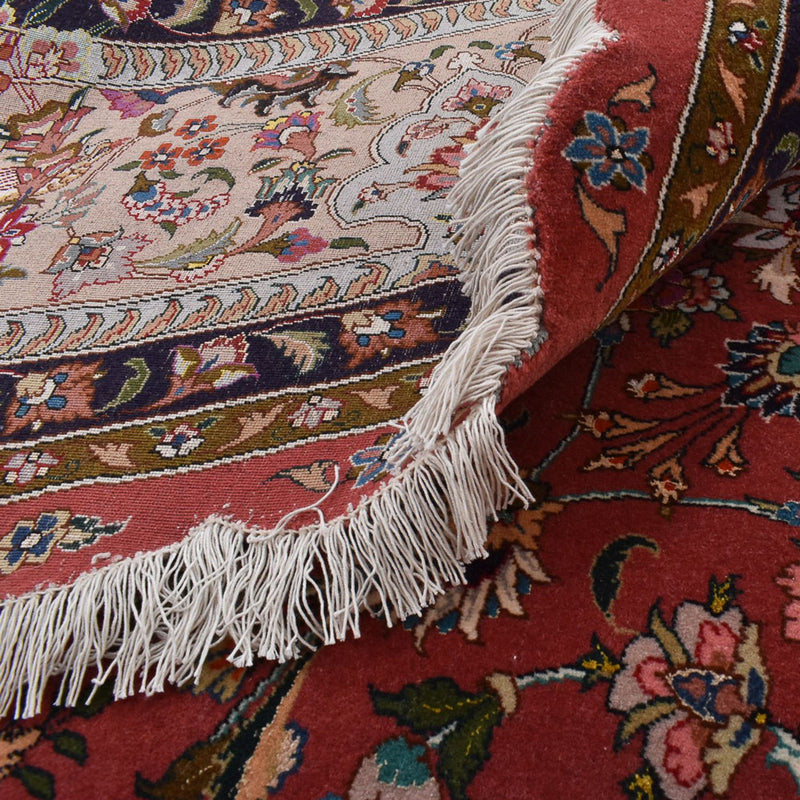 Persisk matta - Tabriz - Premium runt  - 300 x 300 cm - röd