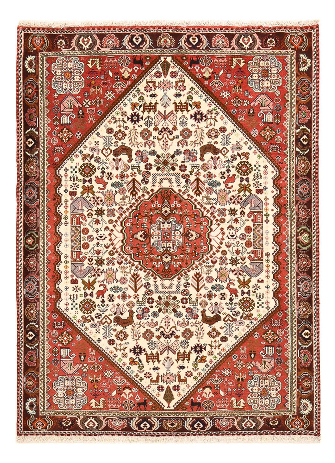Gabbeh-matta - Kashkuli Persiska - 200 x 150 cm - grädde