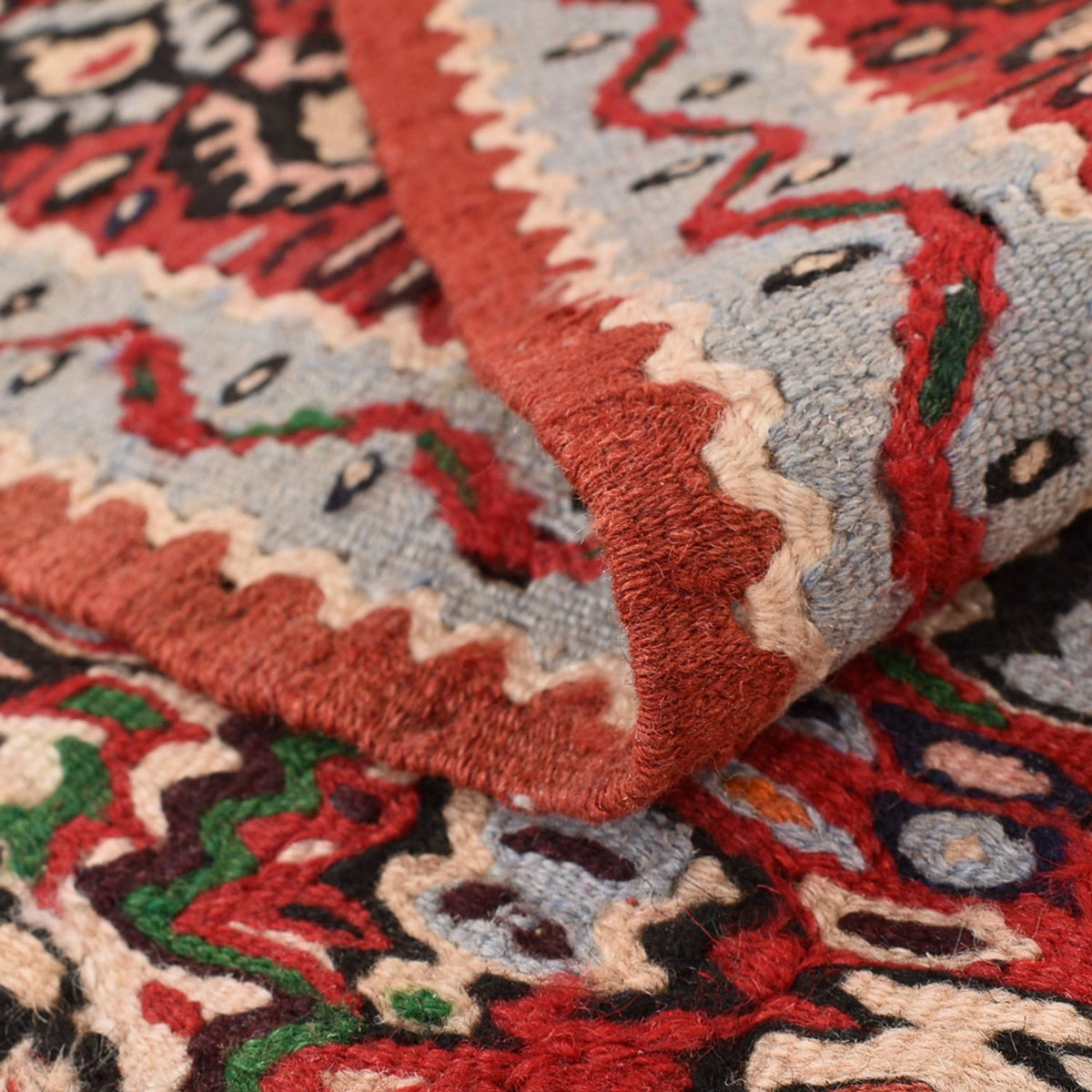 Kelim Carpet - orientalisk matta - 145 x 118 cm - terrakotta