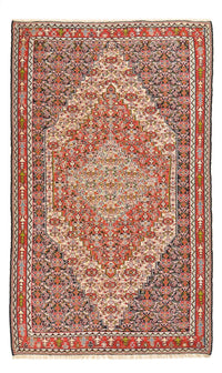 Kelim Carpet - orientalisk matta - 254 x 150 cm - terrakotta