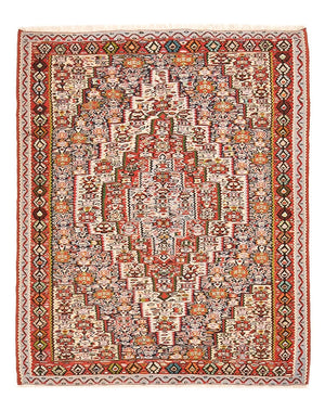 Kelim Carpet - orientalisk matta - 150 x 118 cm - terrakotta