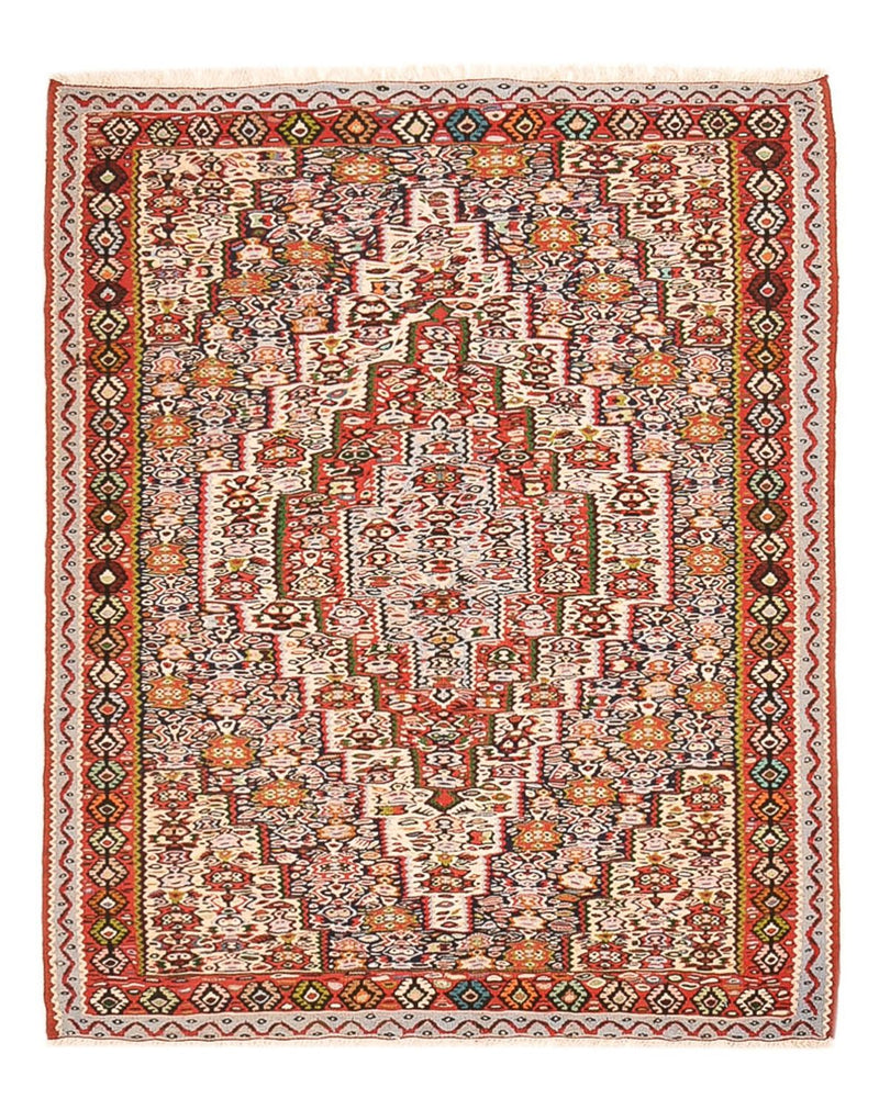 Kelim Carpet - orientalisk matta - 150 x 118 cm - terrakotta