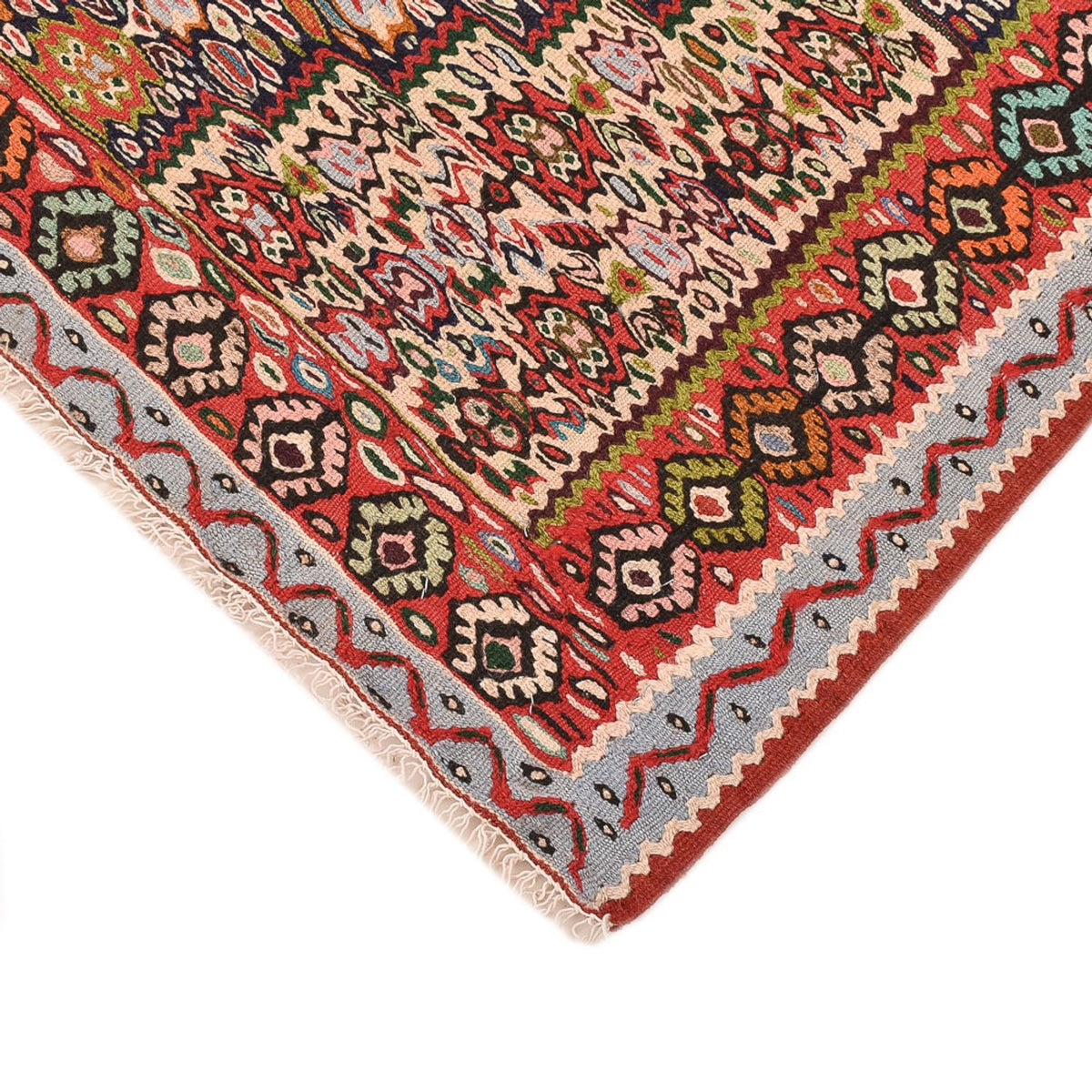 Kelim Carpet - orientalisk matta - 150 x 118 cm - terrakotta