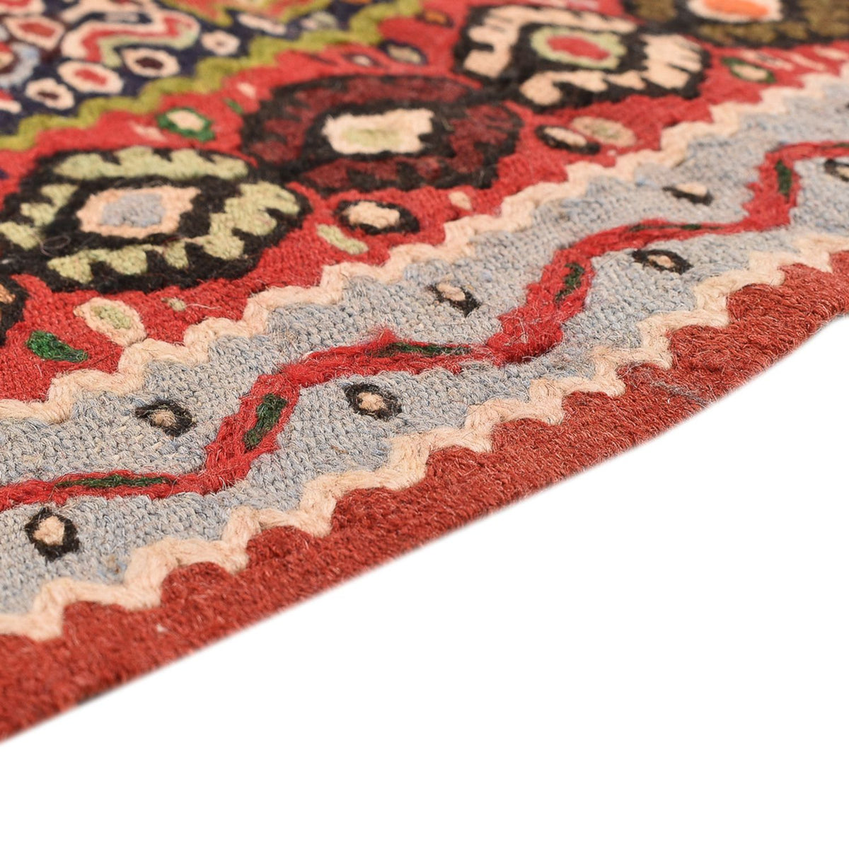 Kelim Carpet - orientalisk matta - 150 x 118 cm - terrakotta