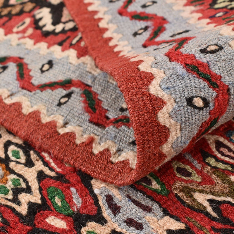 Kelim Carpet - orientalisk matta - 150 x 118 cm - terrakotta