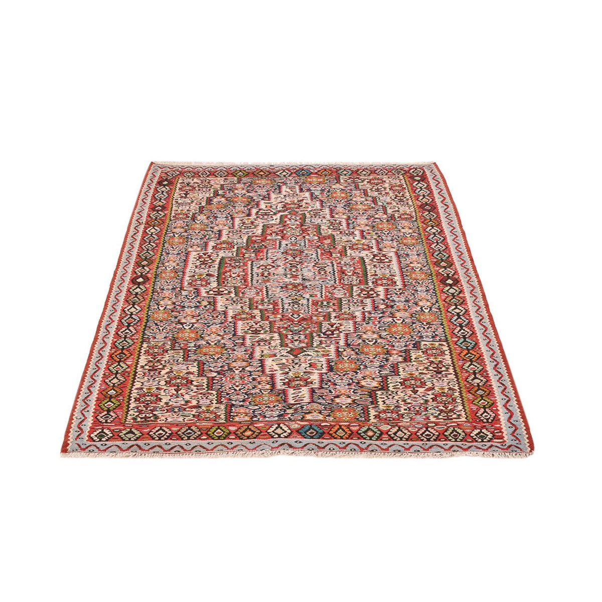 Kelim Carpet - orientalisk matta - 150 x 118 cm - terrakotta