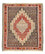 Kelim Carpet - orientalisk matta kvadrat  - 147 x 130 cm - röd