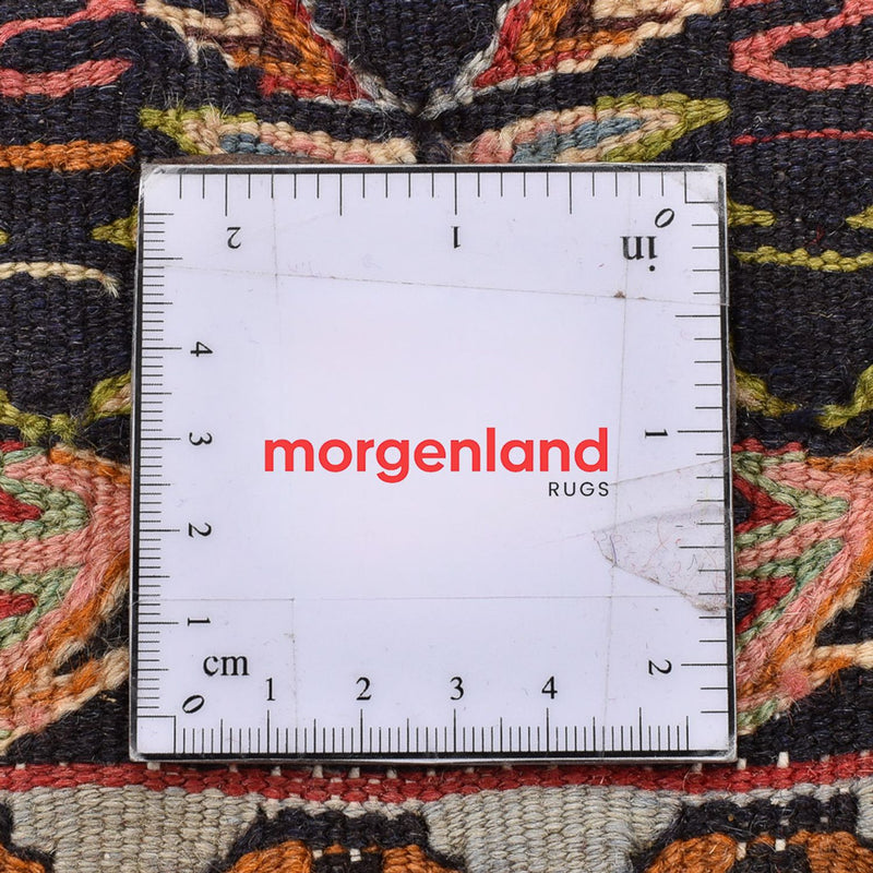 Kelim Carpet - orientalisk matta kvadrat  - 147 x 130 cm - röd