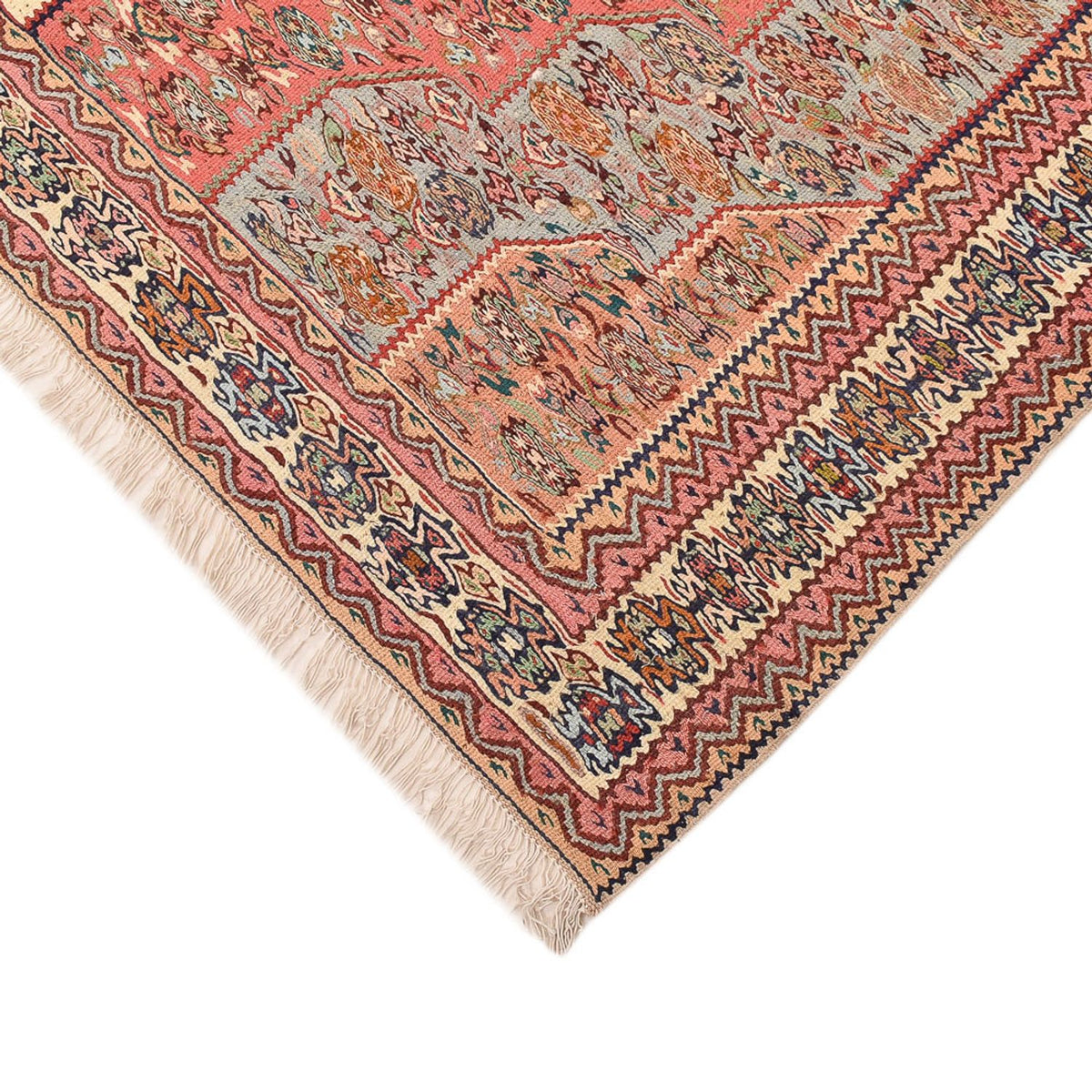 Kelim Carpet - orientalisk matta - 255 x 160 cm - flerfärgad