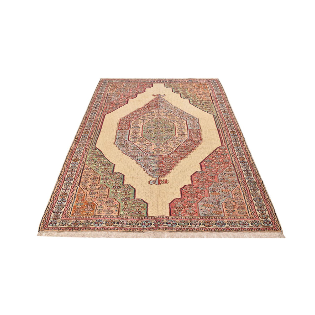 Kelim Carpet - orientalisk matta - 255 x 160 cm - flerfärgad