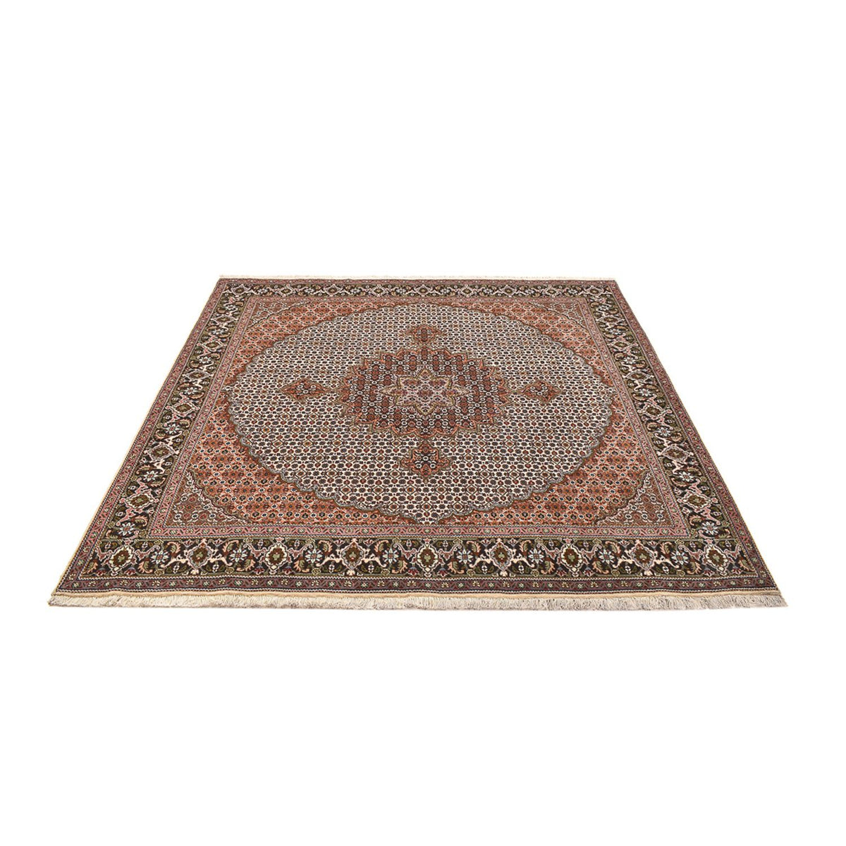 Persisk matta - Tabriz - Royal kvadrat  - 207 x 204 cm - brun