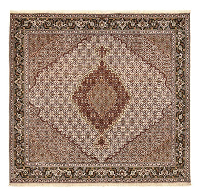 Persisk matta - Tabriz - Royal kvadrat  - 202 x 196 cm - ljusbrun