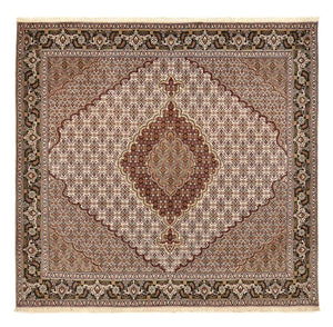 Persisk matta - Tabriz - Royal kvadrat  - 202 x 196 cm - ljusbrun