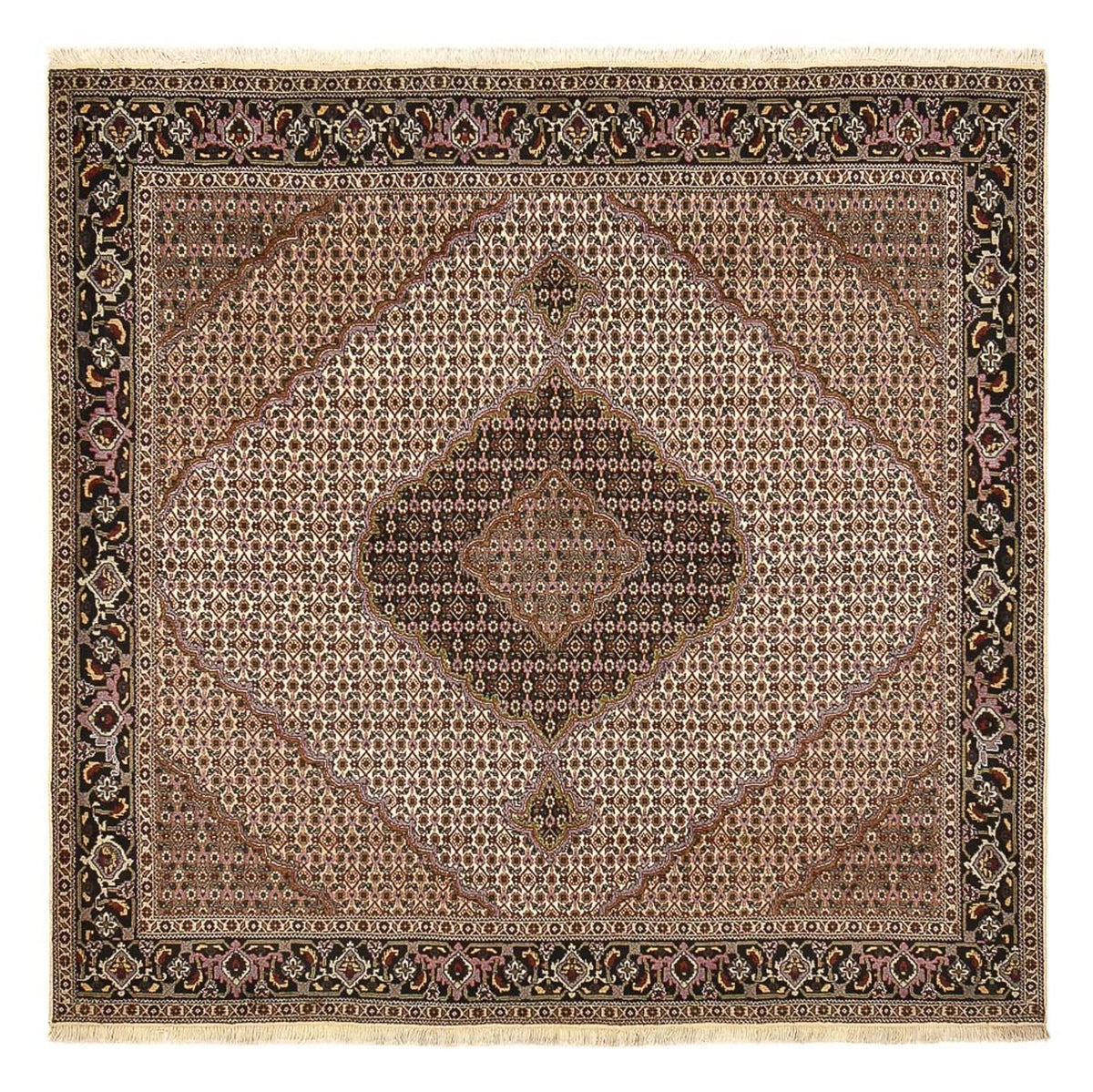 Persisk matta - Tabriz - Royal kvadrat  - 204 x 204 cm - brun