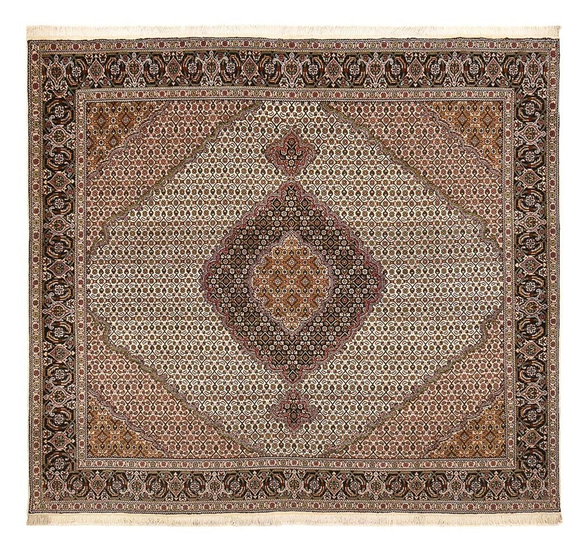 Persisk matta - Tabriz - Royal kvadrat  - 212 x 200 cm - brun