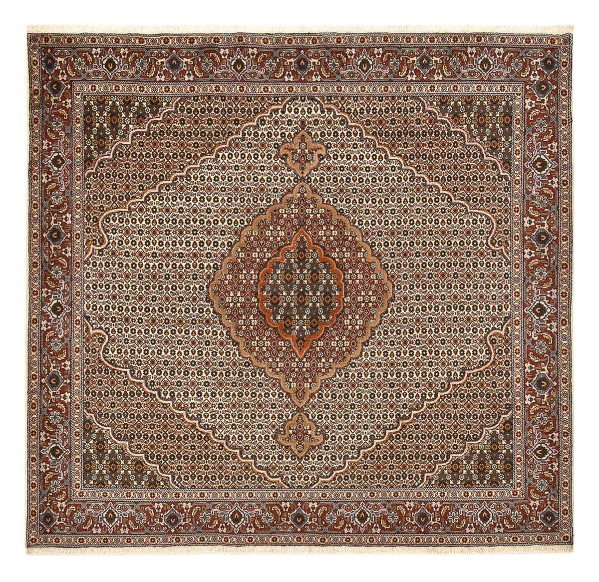 Persisk matta - Tabriz - Royal kvadrat  - 204 x 196 cm - brun
