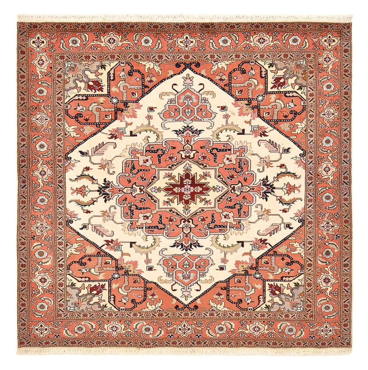 Persisk matta - Tabriz - Royal kvadrat  - 205 x 200 cm - grädde