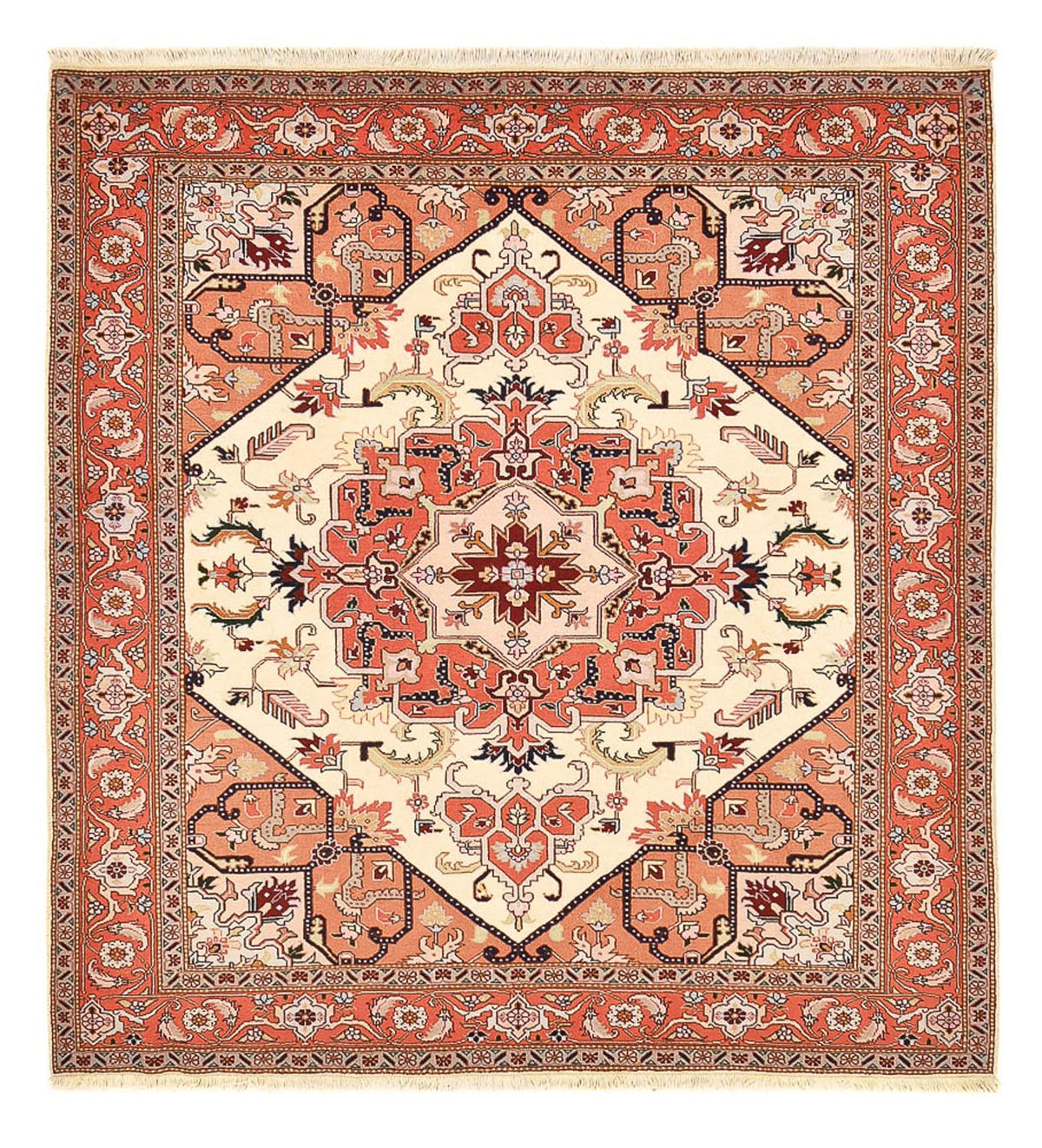 Persisk matta - Tabriz - Royal kvadrat  - 216 x 195 cm - grädde