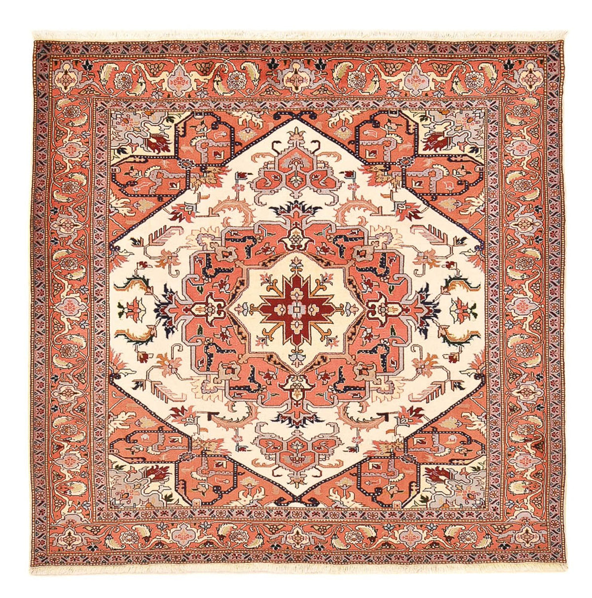 Persisk matta - Tabriz - Royal kvadrat  - 207 x 205 cm - grädde