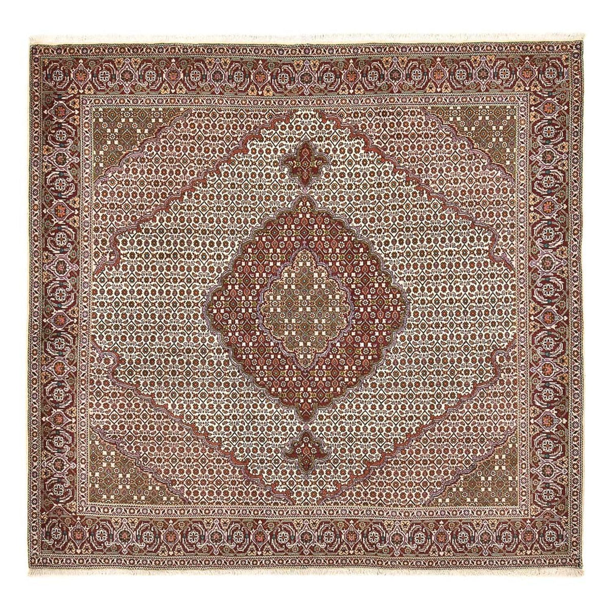 Persisk matta - Tabriz - Royal kvadrat  - 204 x 200 cm - brun