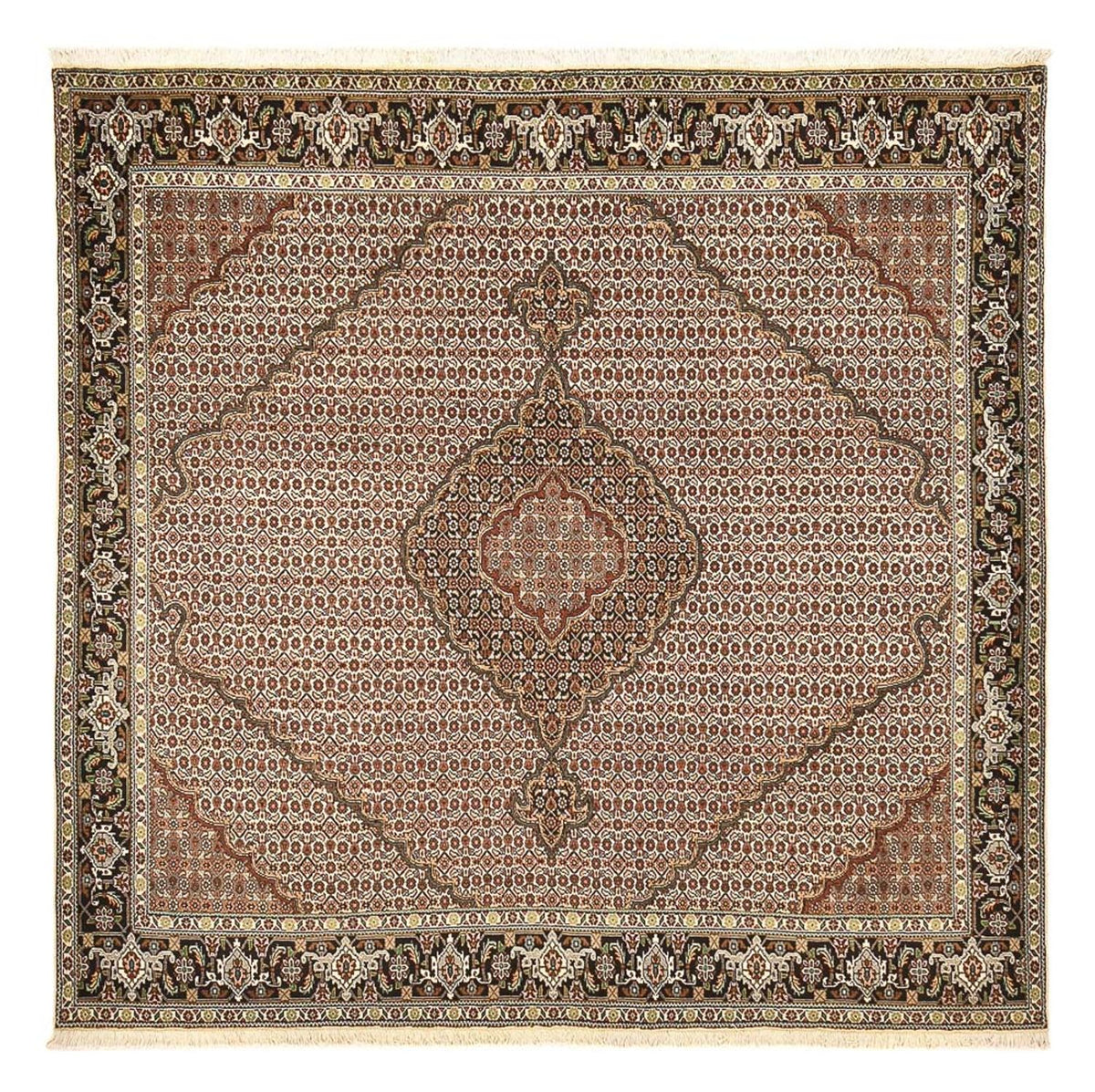 Persisk matta - Tabriz - Royal kvadrat  - 205 x 204 cm - brun