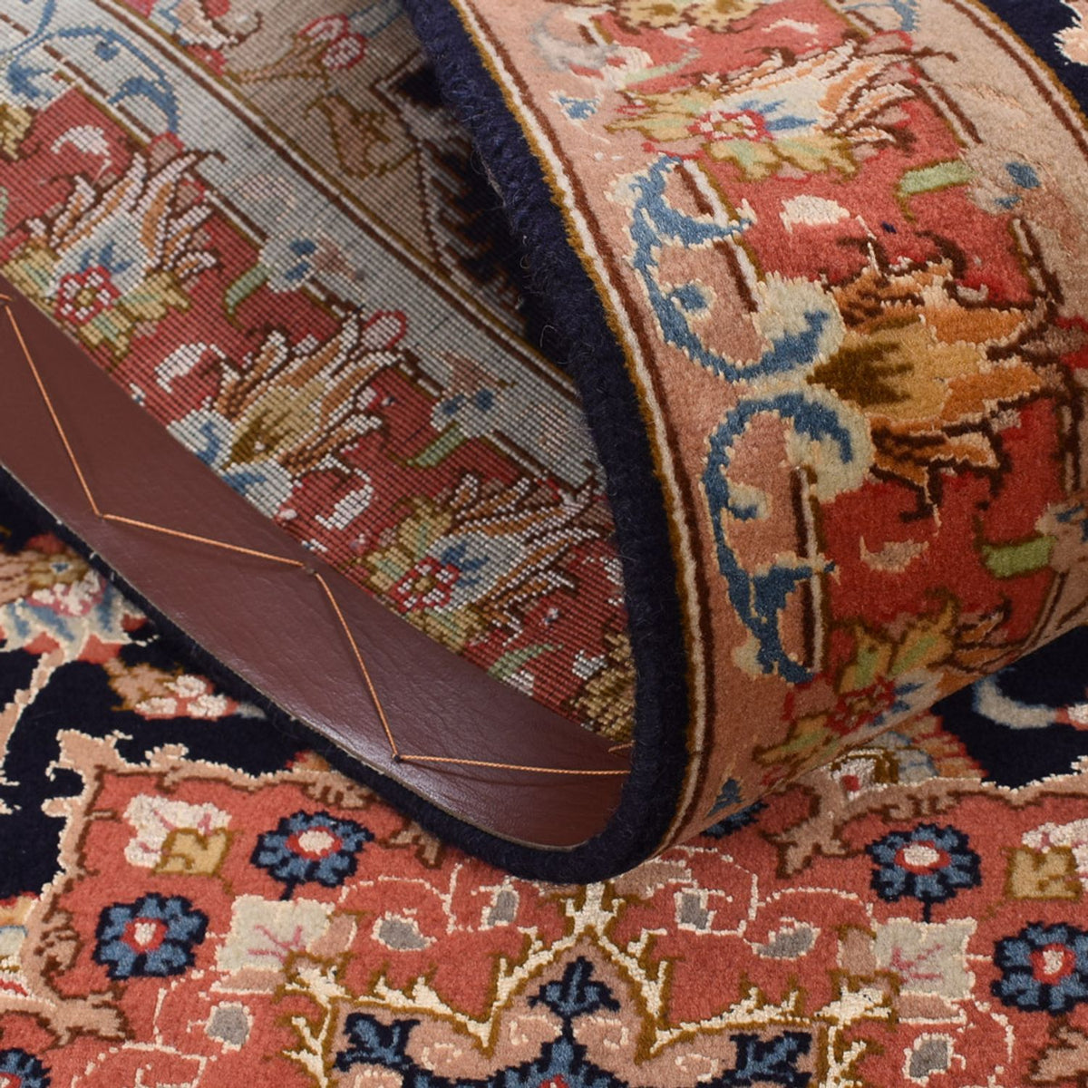 Runner Persisk matta - Tabriz - Royal - 380 x 75 cm - mörkblå