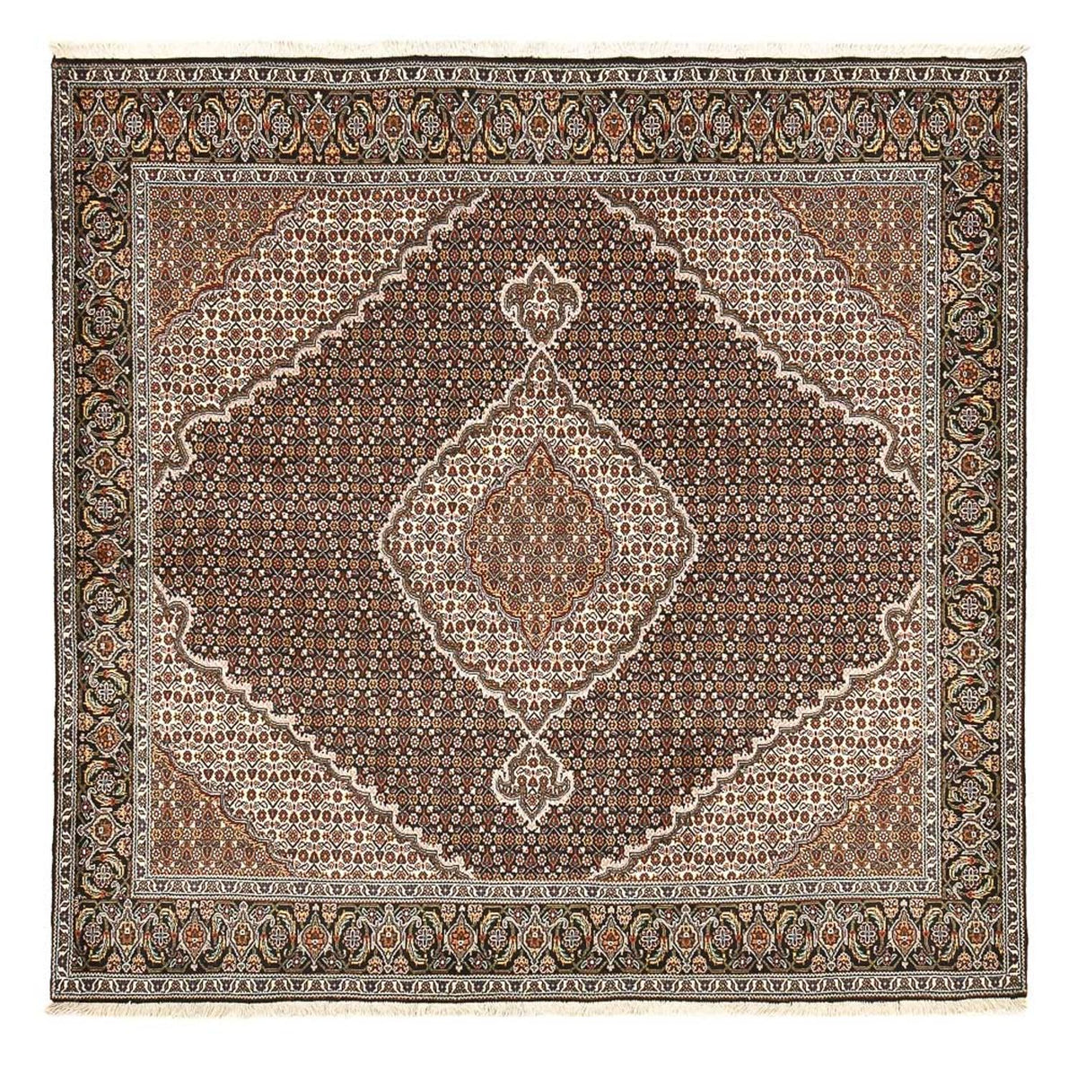 Persisk matta - Tabriz - Royal kvadrat  - 207 x 205 cm - brun