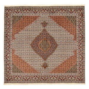 Persisk matta - Tabriz - Royal kvadrat  - 203 x 200 cm - ljusbrun