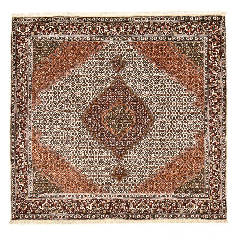 Persisk matta - Tabriz - Royal kvadrat  - 203 x 200 cm - ljusbrun
