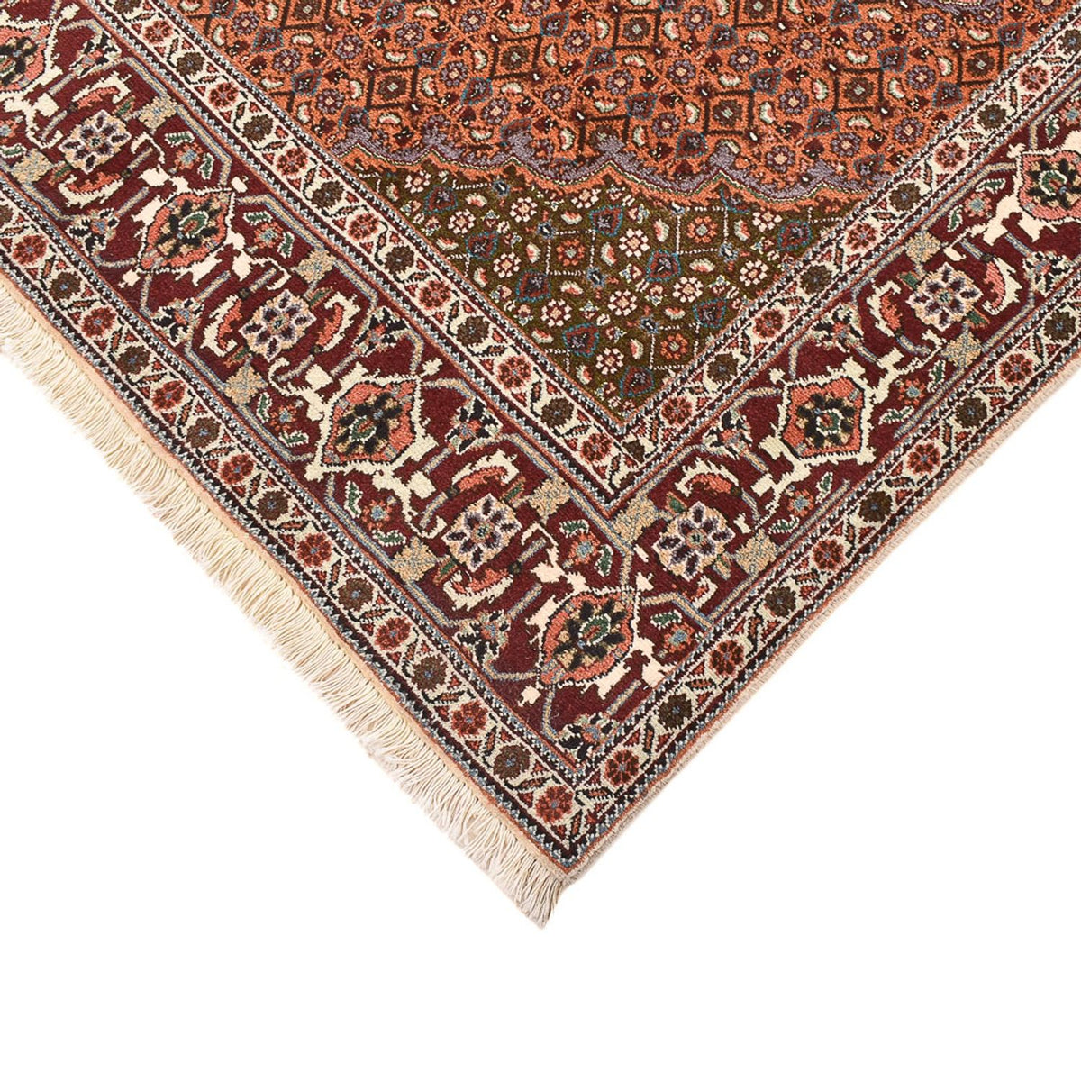 Persisk matta - Tabriz - Royal kvadrat  - 203 x 200 cm - ljusbrun