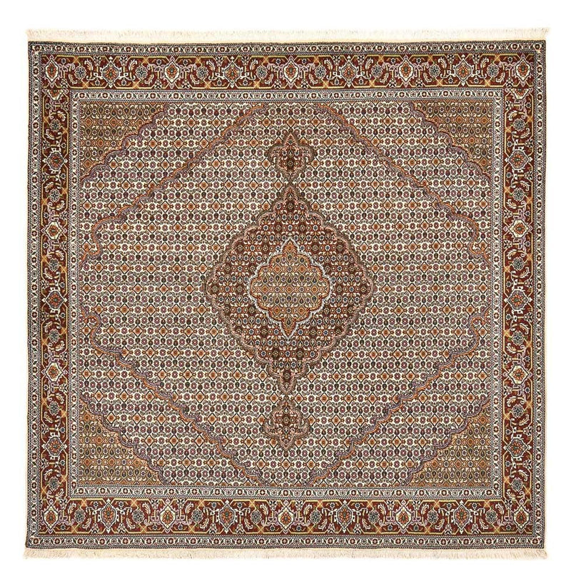 Persisk matta - Tabriz - Royal kvadrat  - 208 x 198 cm - ljusbrun