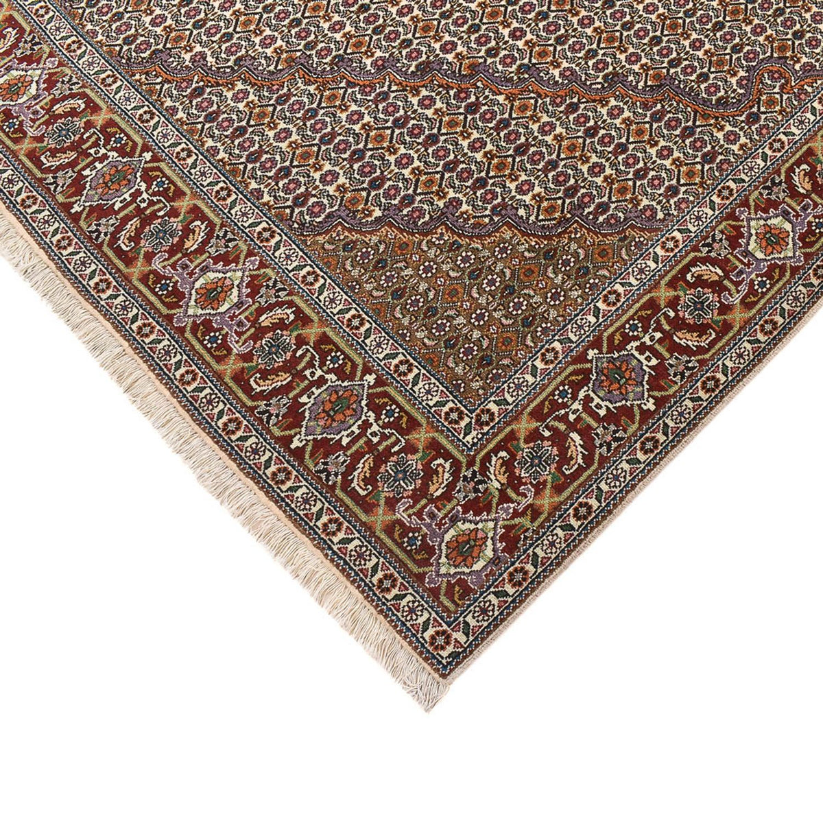 Persisk matta - Tabriz - Royal kvadrat  - 208 x 198 cm - ljusbrun