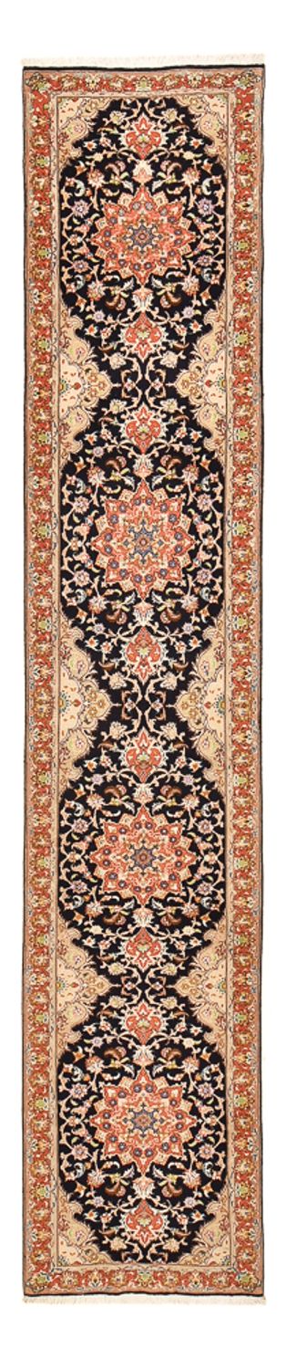 Runner Persisk matta - Tabriz - Royal - 380 x 75 cm - mörkblå