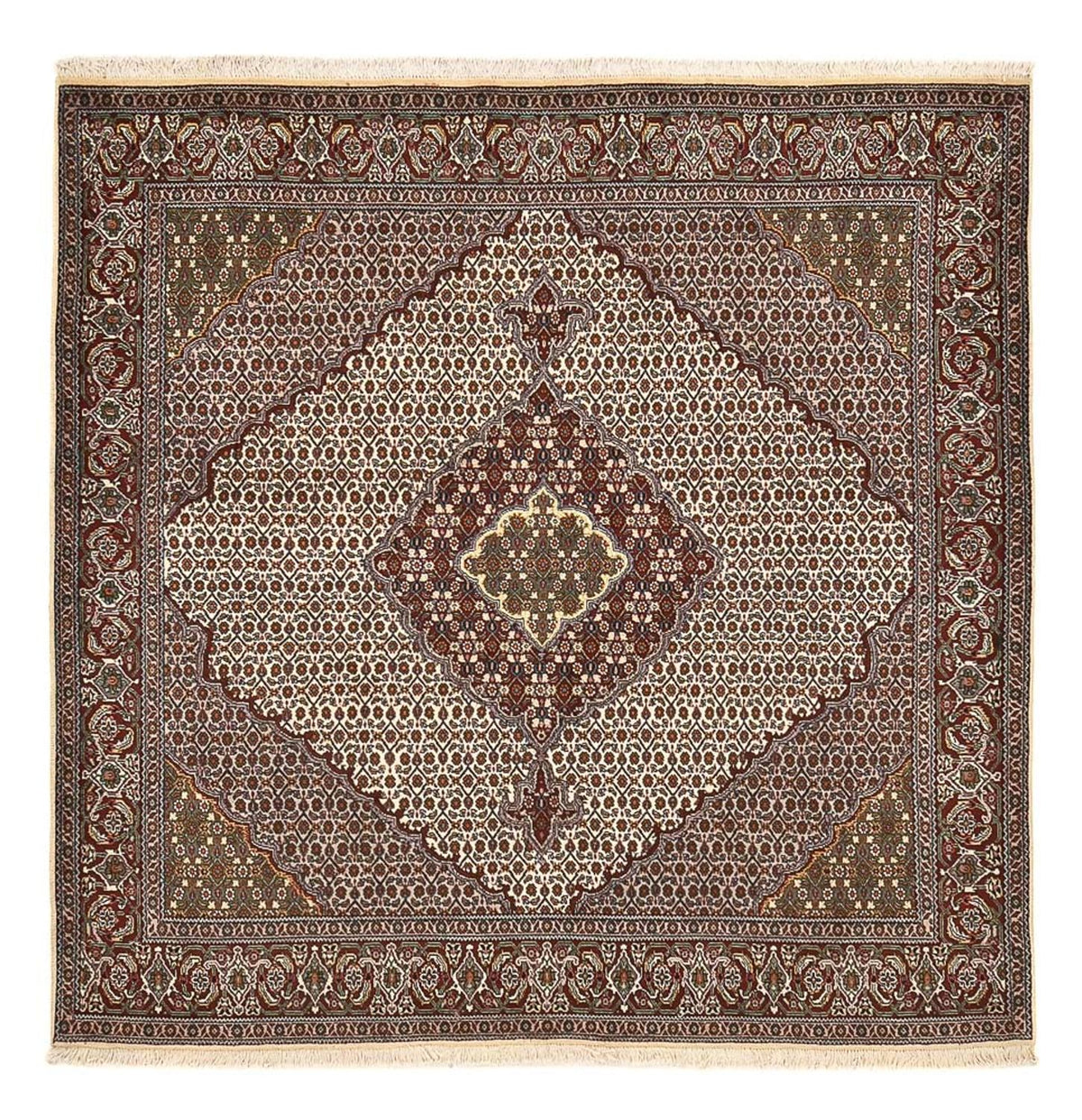 Persisk matta - Tabriz - Royal kvadrat  - 205 x 202 cm - brun