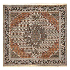 Persisk matta - Tabriz - Royal kvadrat  - 206 x 202 cm - ljusbrun