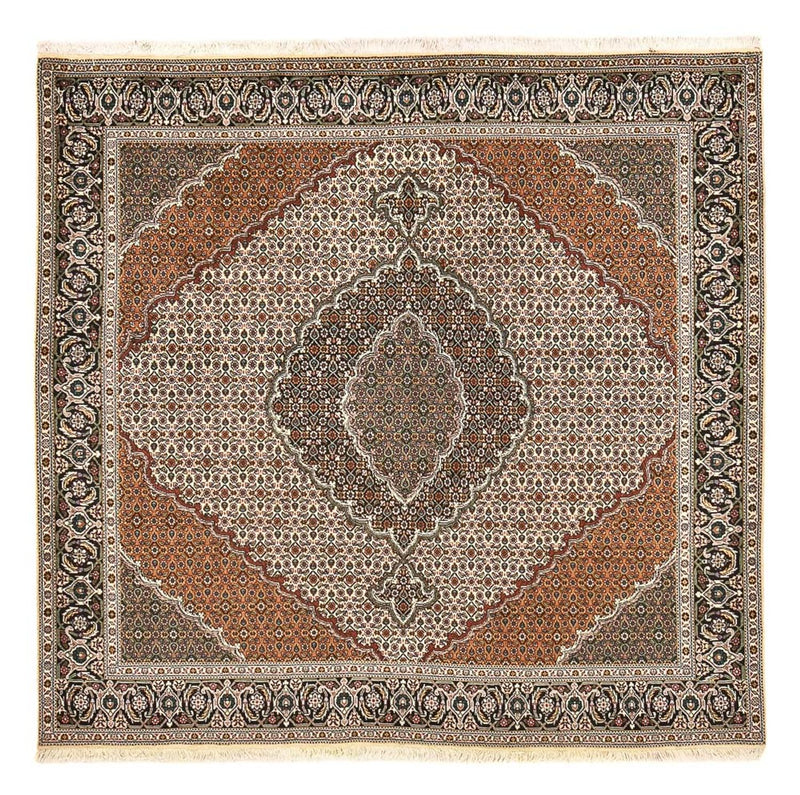 Persisk matta - Tabriz - Royal kvadrat  - 206 x 202 cm - ljusbrun