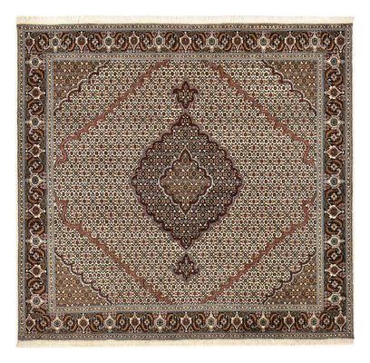 Persisk matta - Tabriz - Royal kvadrat  - 200 x 200 cm - brun