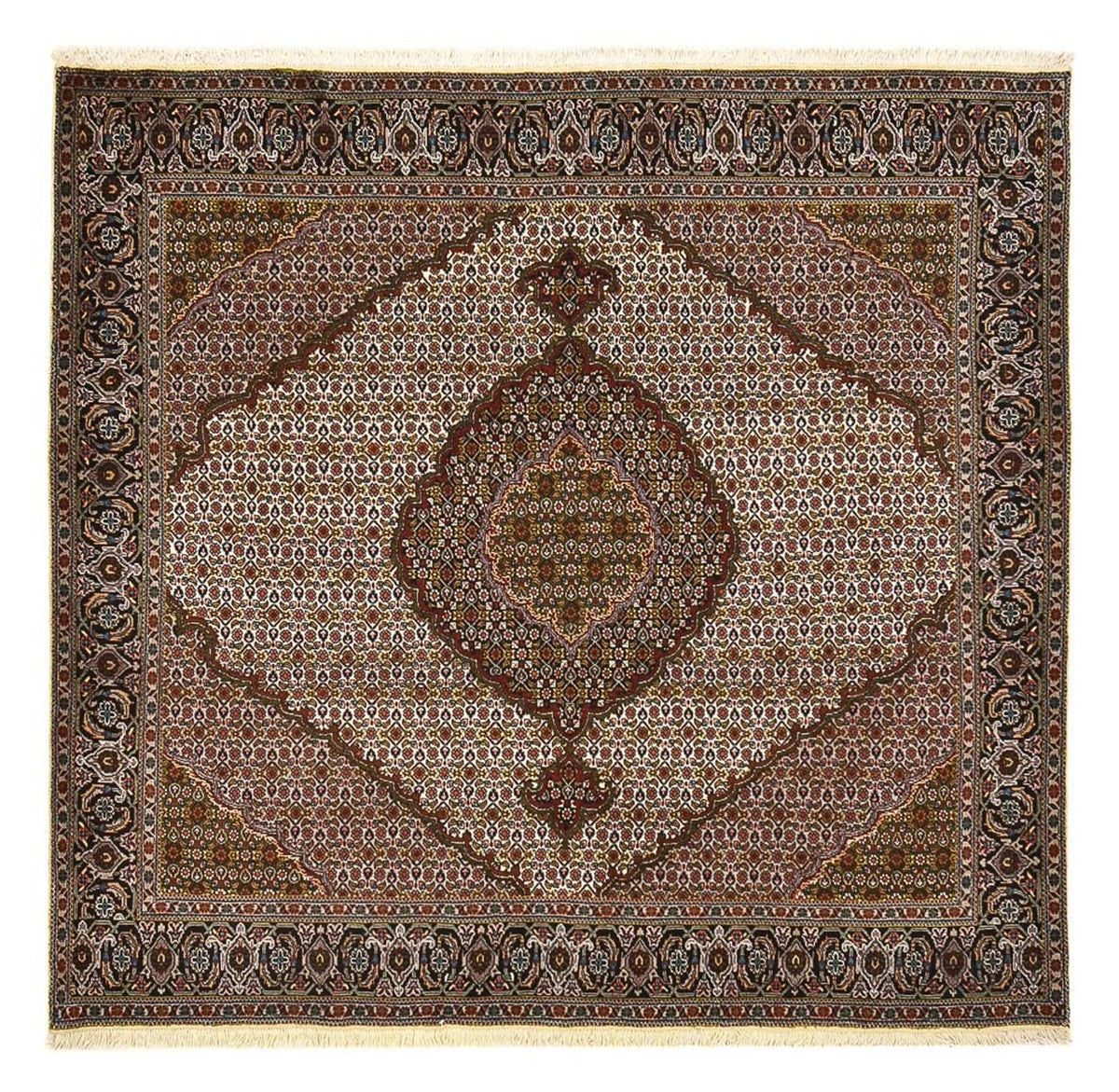 Persisk matta - Tabriz - Royal kvadrat  - 203 x 200 cm - brun