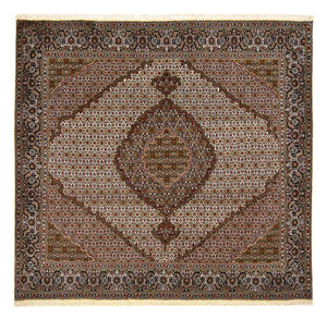 Persisk matta - Tabriz - Royal kvadrat  - 203 x 200 cm - brun