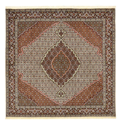 Persisk matta - Tabriz - Royal kvadrat  - 205 x 201 cm - ljusbrun