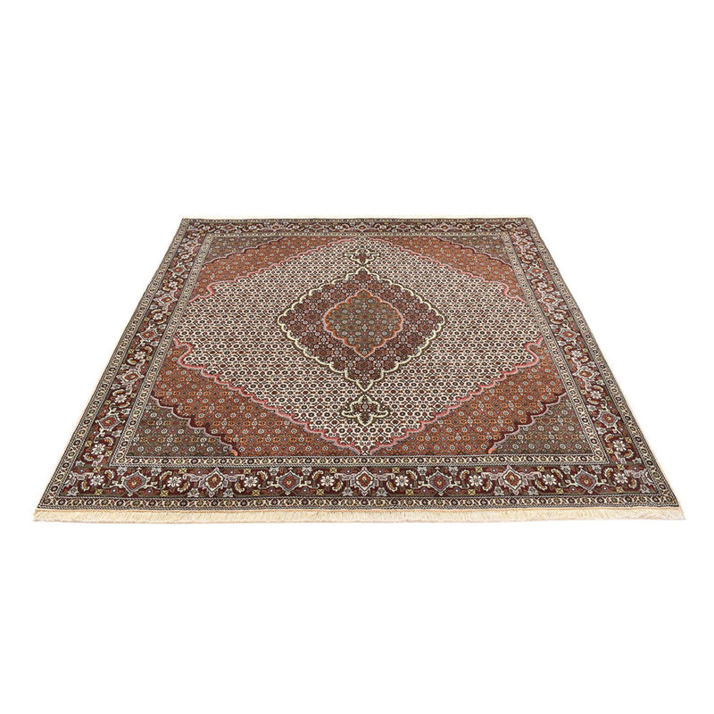 Persisk matta - Tabriz - Royal kvadrat  - 205 x 201 cm - ljusbrun