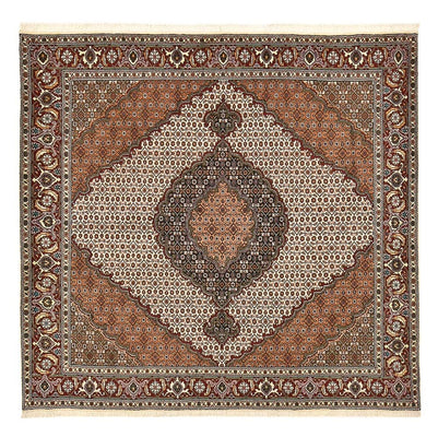 Persisk matta - Tabriz - Royal kvadrat  - 199 x 198 cm - ljusbrun