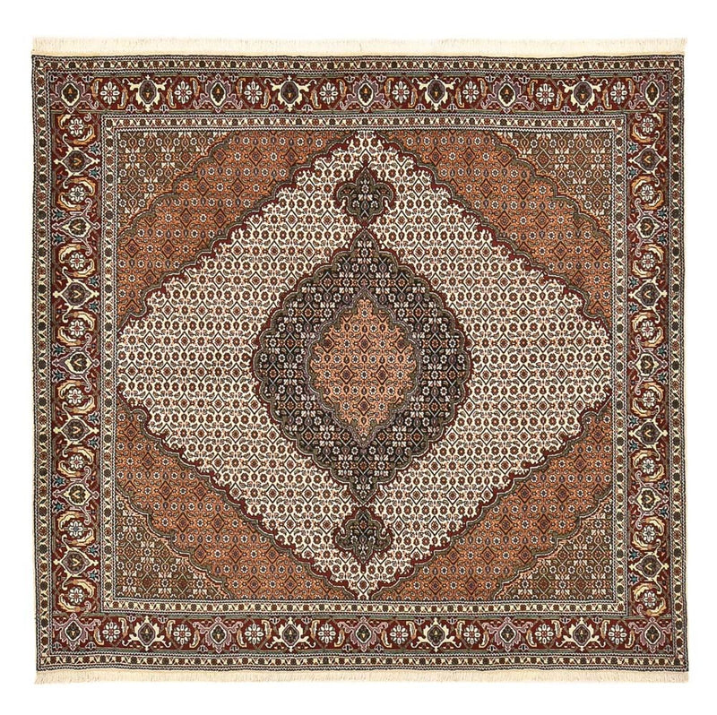 Persisk matta - Tabriz - Royal kvadrat  - 199 x 198 cm - ljusbrun