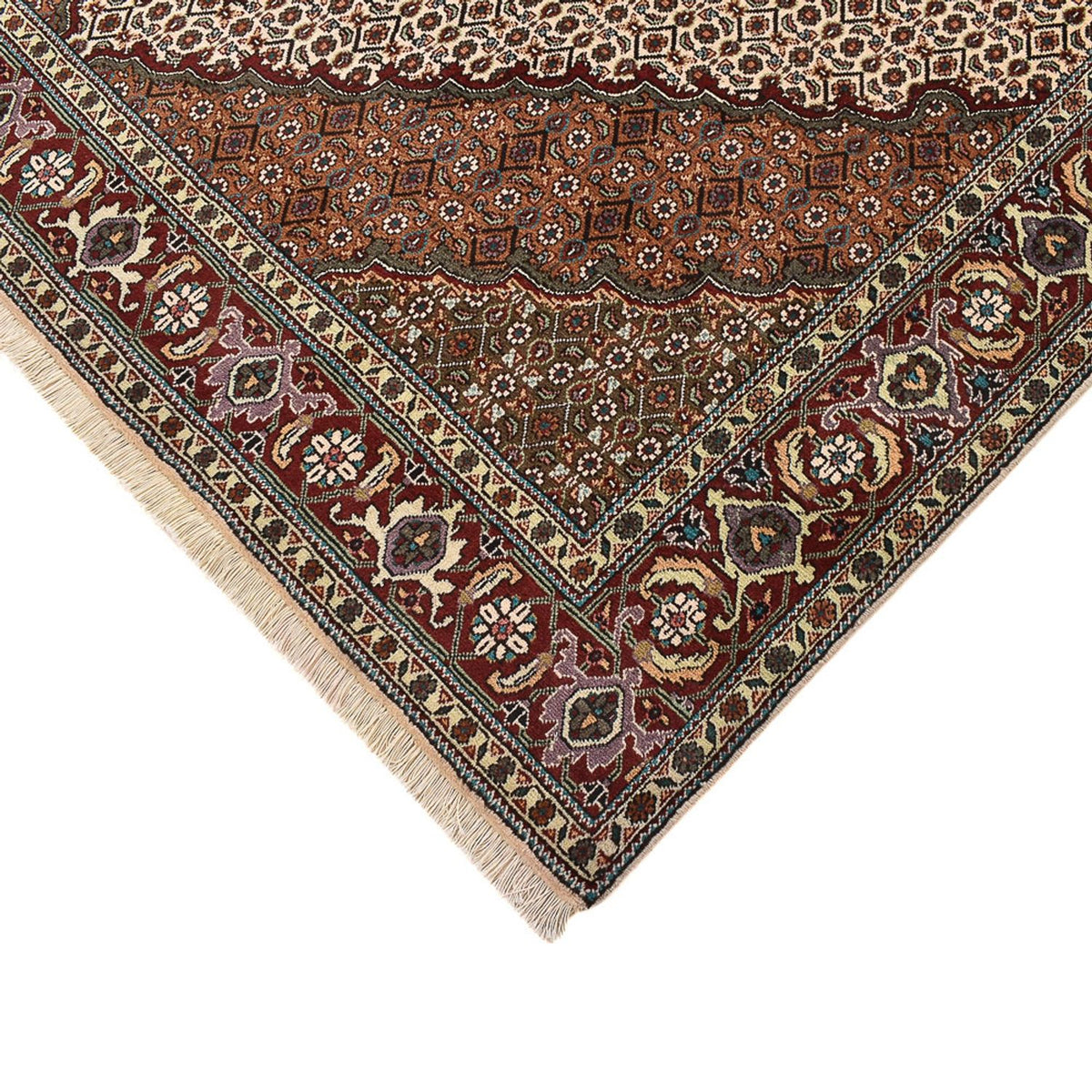 Persisk matta - Tabriz - Royal kvadrat  - 199 x 198 cm - ljusbrun