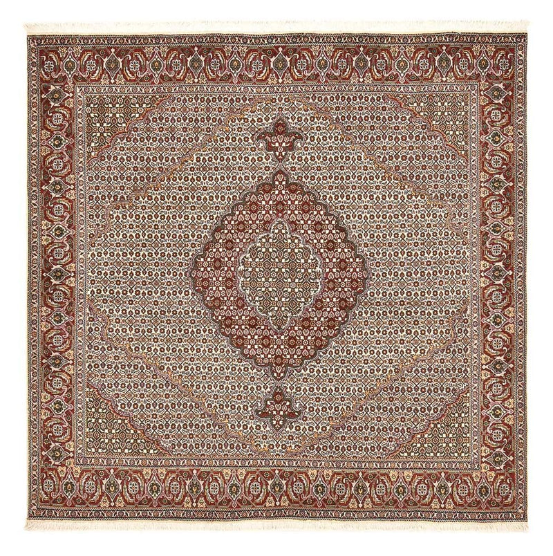 Persisk matta - Tabriz - Royal kvadrat  - 205 x 204 cm - ljusbrun